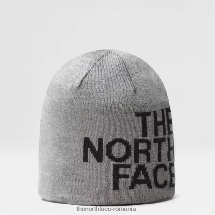 N4P80J2355 gri The North Face beanie reversibil tnf banner