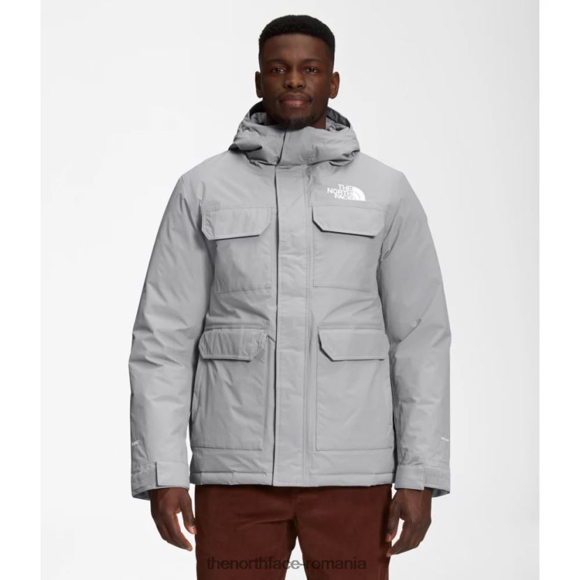 N4P80J4175 gri The North Face parka chiparos barbati