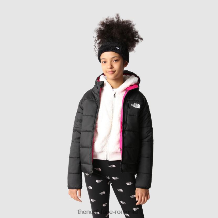 N4P80J2004 negru The North Face jachetă perrito reversibilă pentru fete