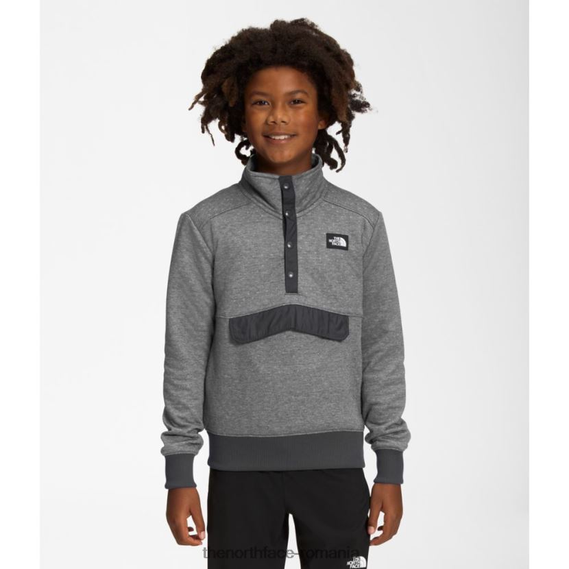 N4P80J5291 gri The North Face boys edgewater matlasat snap